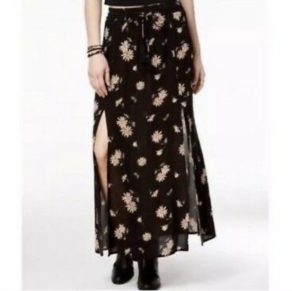 💙Floral Double Slit Skirt - Picture 7 of 7